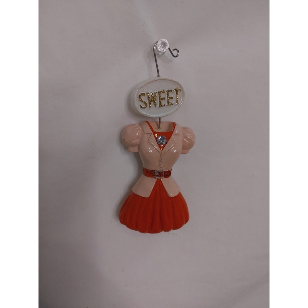 Red Pink Dress Christmas Ornament Sweet Hanging Girls Decoration